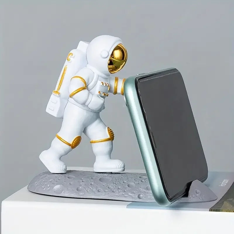 Astronaut Mobile Phone Stand Holder Spaceman Desk Decoration Smartphone Bracket Home Ornaments For iPhone 15 14 Samsung Xiaomi